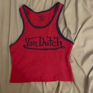 authentic cropped von dutch tank top
